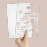 Partecipazioni di matrimonio in plexiglass modello FPLEX62